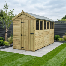 5 x 12 Apex Shed Tanalised (Single Door, With Windows)