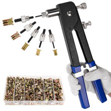 430Pcs Rivet Nut Tool Kit with Rivet Gun, Metric Rivnuts Assortment for Industrial and DIY Projects