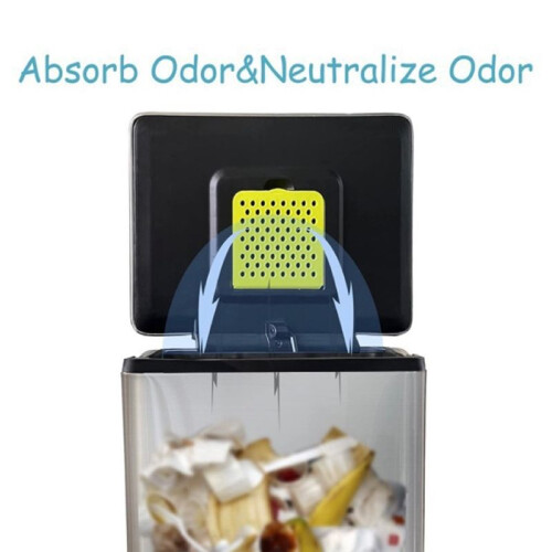 Trash Can Deodorizing Filter Refill for Trash Cans and Compost Bins Activated Charcoal Deodorizing Tablets 2