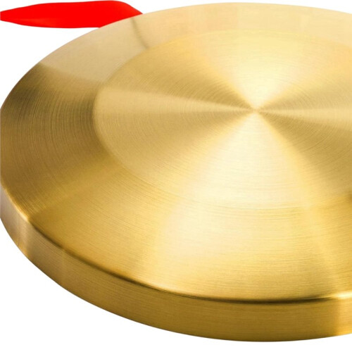 Gong de Cobre de 12,6 Polegadas, Instrumento de Percussão Tradicional Chinês, com Baqueta e Fita Vermelha para Pendurar 2