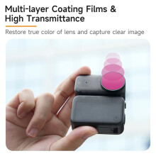 För för Osmo Ljus- och Skuggfilterobjektivset Sportkamera 1/4 Svart Mist + CPL + ND16 + UV-Skyddsfilterkit