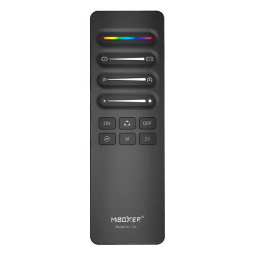 Miboxer 2.4G RF Wireless Remote Controller Brightness Adjustable Lighting Color Temperature RGB+CCT Magnetic Mount C6
