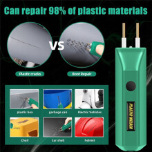 2-in-1-Kunststoffschweißgerät-Set, 100 W, Tragbar, -Heißplastik-Reparaturwerkzeug, Reparatur Von Autostoßstangen, 200 Schweißnägel, B