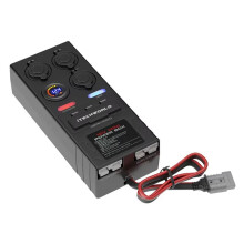 -Stromverteilerkasten, 12 V , 15 A, Max. 50 A Stromstärke, mit 2 X Anderson, 6 X USB, 3 X Zigarettenanzünder, -Batterie
