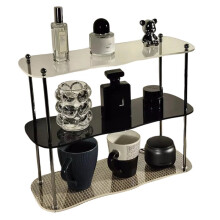 Storage Rack Desktop Organizer Perfume Jewelry and Cups Display Stand 3 Layers Removable Decorative Shelf B