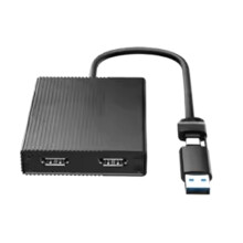 Estación de Acoplamiento USB C/USB 3.0 A HDTV Dual 4K 60 Hz, Chip DL6950, DisplayLink, Compatible con , Compatible con M1/M2, Android Chrome