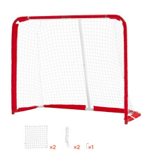 But de Hockey de Rue 142x113 cm-Duoku-avec Filet Robuste, Équipement Portable pour Entraînement en Parc, Garage ou Aire de Jeux