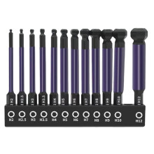 12pcs 75mm End Screwdriver Bit 1/4 Inch Hex Shank High Hardness Hexagonal Screwdriver Bit Alloy Steel Magnetic