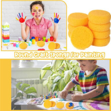 24Pcs Round Pottery Sponges, Round Artist Sponge, Pottery Sponges for Clay Leather Care Horse Tack Maintenance