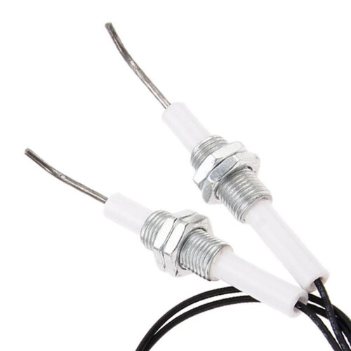 2 Set Push Button Piezo Igniter W/Threaded Ceramic Electrode Ignition Plug for Fireplace/Oven/Heater/Kitchen 2