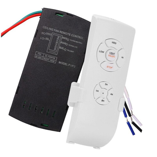 Universal Ceiling Fan Remote Control Kit, 3-in-1 Ceiling Fan Light Timing & Speed Wireless Remote Control and Receiver 1