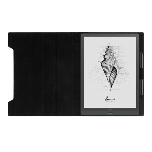 Foldable E-Reader Case Paste Type with Pen Slot Back Cover Wear-Resistant Leather Protective Shell for  DPT-RP1 2