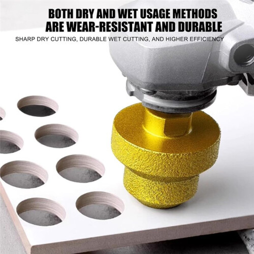 2pcs Diamond Core Drill Bit,20-35-50mm Chamfer Multi-Layer Conical Hole Opener,Diamond Step Drill Bit with Shank M10 2