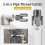 Integrated Internal & External Pipe Threading Tool,1/2in 3/4in,Drill Compatible PVC & Plastic Pipe Threader Kit for Home 3