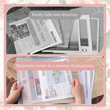 Scrapbook Paper Storage Organizer, with Sticky Index Tabs Clear Plastic Cardstock Organizer for Holding Scrapbook Vinyl