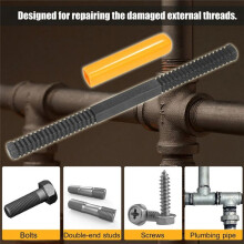 Thread Repair File Metric Thread Restoration Repair File Cleans Damaged Threads 0.75-3 mm Pitch Metal DIY Hand Tools