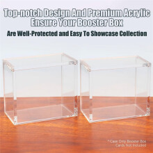 Acrylic Case Protector Clear Acrylic Storage with Lid Magnetic Closure Top Loading for Collectibles and Figure Card