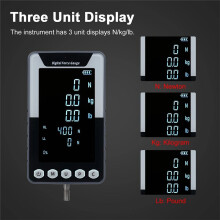 Digital Dynamometer Thrust Gauge Pull Gauge Portable Dynamometer Dynamometer, 3 Units N/LB/Kg LCD Liquid Crystal Display