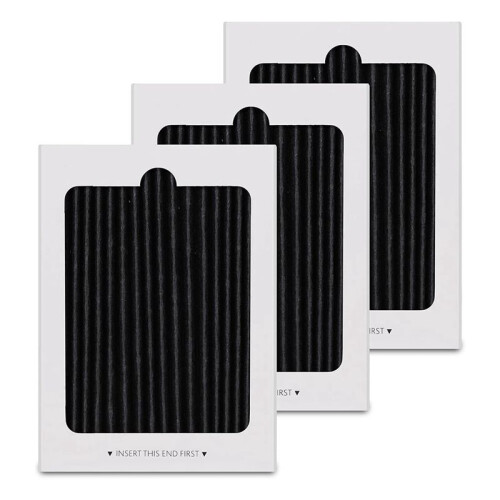 3 Pack Refrigerator Air Filter Replacement for  and  EAFCBF Fridge Replace 242061001, 242047801