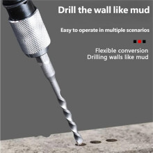 Hammer Drill Adapter with 4 Impact Bits - Turns Cordless Drill Into Hammer Tool for Concrete, Brick, Stone
