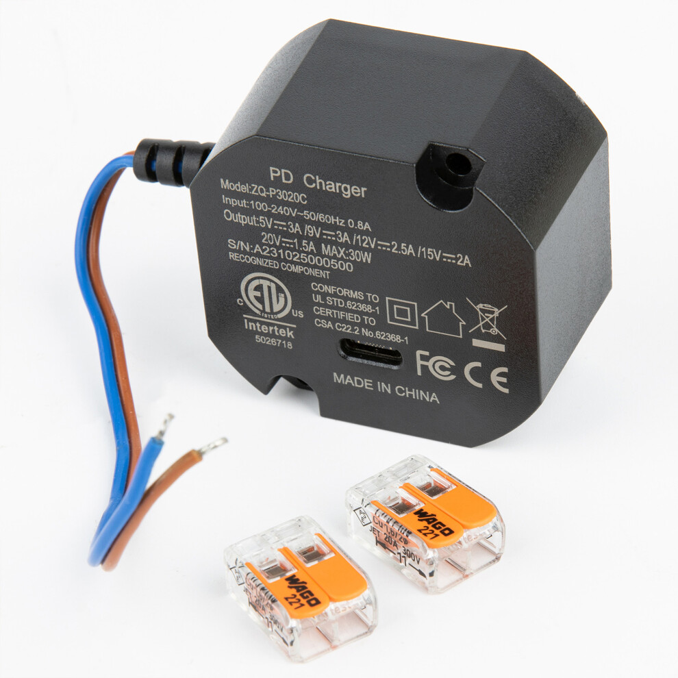 30W Pd3.0 Ac To Type-C Fast Charger 6471019931533