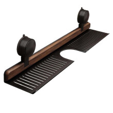 Wall Mount Bathroom Shelf Organizer with Suction Cup, No Drill Shower Rack for Shampoo and Soap