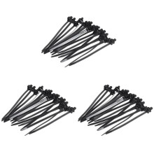 Nylon Push Mount Car Dome Cable Zip Tie, 162mm Length, 60 Pcs, Black