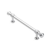 Vintage Brass Cabinet Handle Chrome Silver Drawer Knob for Wardrobe and Dresser Pitch-Row-128mm