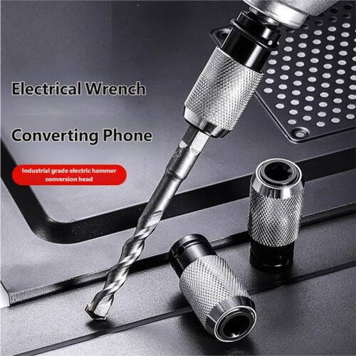 Hammer Drill Adapter with 4 Impact Bits - Turns Cordless Drill Into Hammer Tool for Concrete, Brick, Stone 2