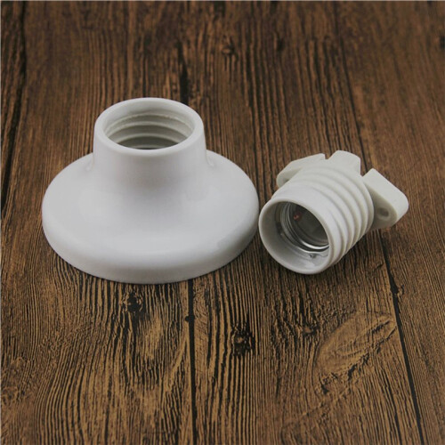 E27 Large Screw Ceramic Lamp Holder - High Temperature E27 Lamp Holder with Copper Core Black 1