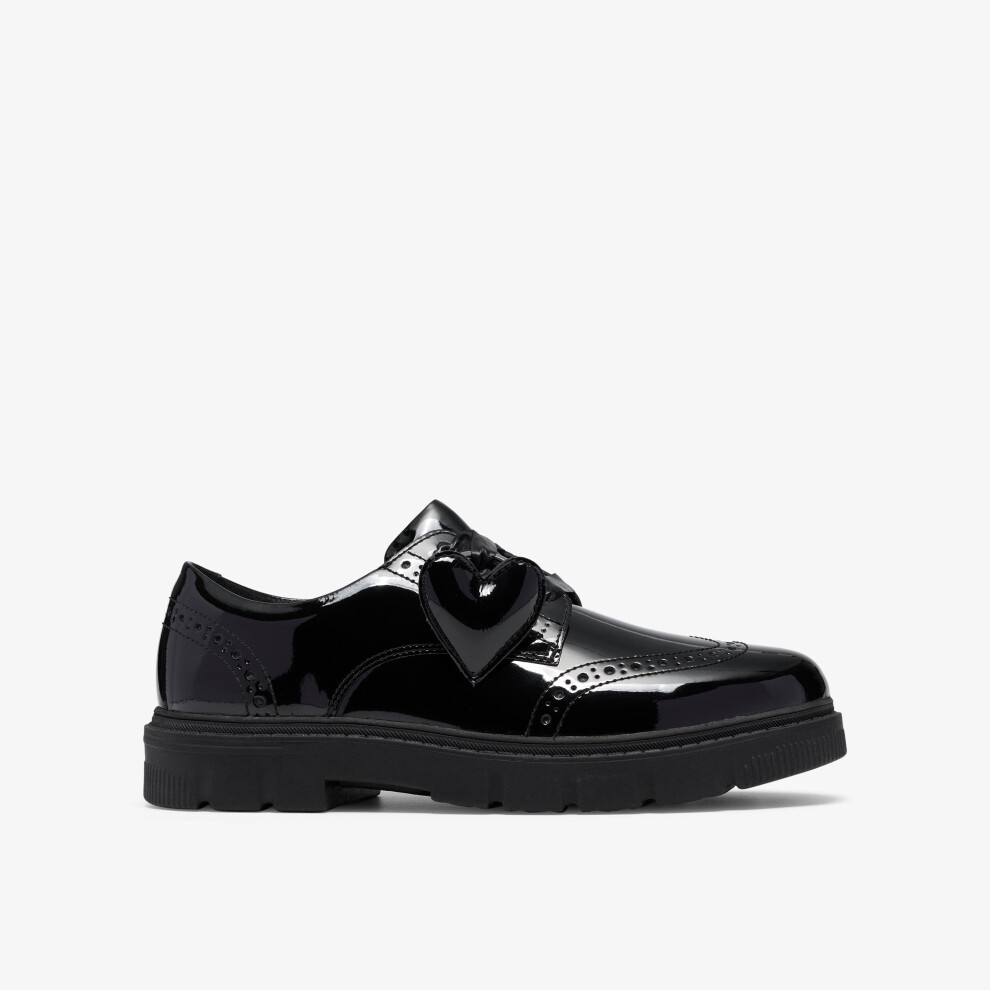 Clarks (Standard, 4.5 (Adults')) Lorcam Lace Y. Black Pat