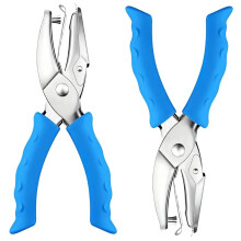 2 Pcs Hole Punch Set, About 1/4" and 1/8" Sizes with Comfort Grip for Office, Home, and Classroom