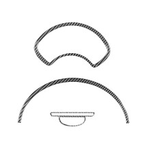 Klistermärke i Kolfiber för Hastighetsmätare + Luftutloppslister för Cooper Hardtop R56 Clubman R55 Cabriolet R57