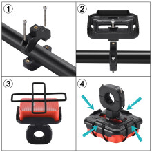 Universal Bike Speaker Holder Handlebar Mount for GO 4/GO 3/GO 2 Road Bike Bracket Detachable Secure Fixing Mount
