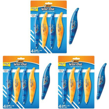 BIC Wite-Out Brand Exact Liner Correction Tape, 19.6 Feet, White, Fast, Clean and Easy to Use Tear-Resistant Tape, 4-Count (Pack of 3)