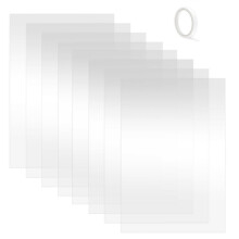 8Pcs Abrasive Blasting Cabinet Lens Cover,22 X 10 Inch Protective Film for Sandblast Cabinet Lens,Replaceable Lens Film