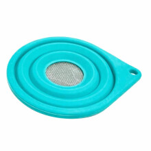 Collapsibles Fine Mesh Strainer Silicone Funnel with Stainless Steel Filter for Loose Leaf Teas, Wine, Coffee Pour over