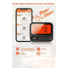 Meat Thermometer 2 Probes Digital Food Thermometer with Wireless APP Control for BBQ Oven Grill