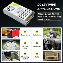 12V 30A 360W 110V AC to 12V Converter Switching Power Supply Transformer Adapter SMPS AC to Converter