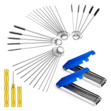 2SET Carburetor Cleaning Kit, Carbon Dirt Jet Remove Cleaner, 26 Cleaning Wires Set for Motorcycle ATV Moped