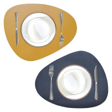Faux Leather Placemats,Waterproof Wipe Clean Heat Heatproof,Anti Slip Dining Table Place Mats,Suitable for Indoor