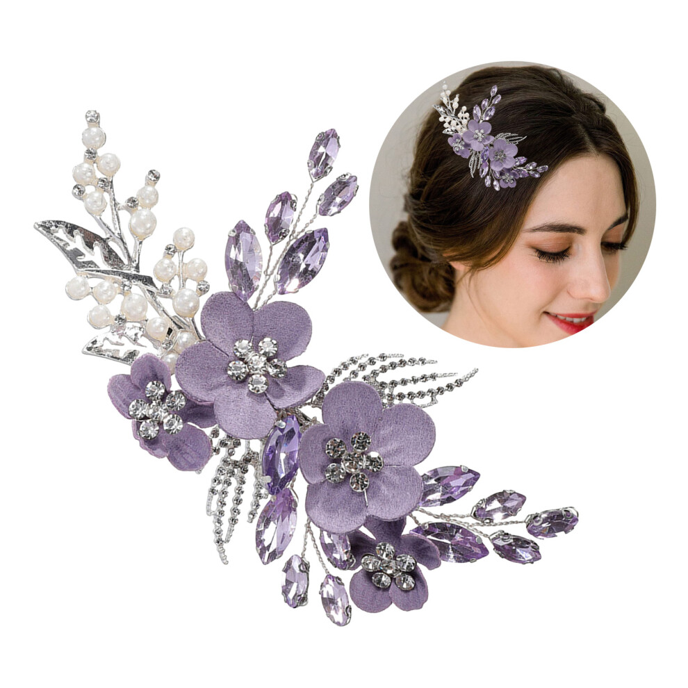 Zhouq-Outdoors Purple Flower Hair Clips For Women - 50 Char