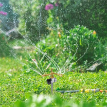 Sprinklers for Yard-3-Arm Brass Gardening Sprinkler, Rotating Waterer Outdoor Lawn Sprinkler,Irrigation Tool for Garden
