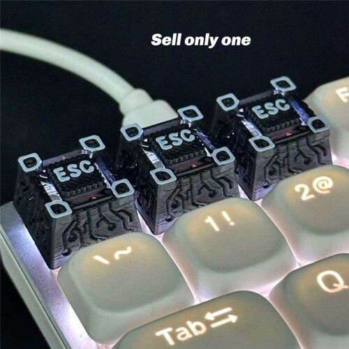 1PC Novelty and Personalized Keycaps Light-Weight Axis Game Mechanical Keyboard ESC Backlight Keycaps 2
