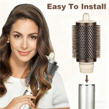 4-Teiliges Set für FlexStyle HD430, HD435 und HD440: Rundbürstenaufsätze + Lockenstäbe für Langes Haar (Glatt, Wellig, Lockig)