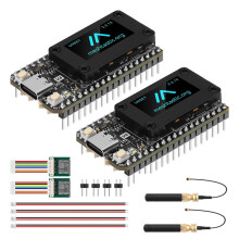 2 Unidades de Heltec LoRa 32 V4 para Meshtastic Dev-Board con GPS ESP32-SX1262, Pantalla OLED de 0,96 Pulgadas, Alimentación Solar, LoRaWAN de 28 DBm