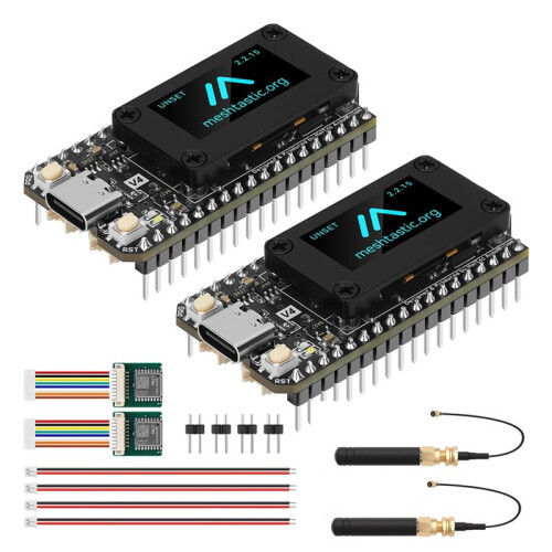 2Pcs Heltec LoRa 32 V4 Meshtastic Dev-Board W/GPS ESP32-SX1262 0.96inch OLED Solar Powered LoRaWAN 28dbm