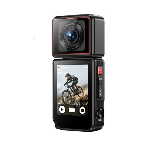 Câmera Esportiva Panorâmica 5K com Tela Sensível Ao Toque de 2 Polegadas, Webcam para Vlogs, Câmera Esportiva Wi-Fi com Gravador de Vídeo