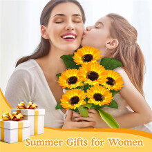Solar Powered Sunflower Light & Glowing Branches Outdoor Waterproof LED Ground Insert Lawn Lamp for Yard Patio Lawn