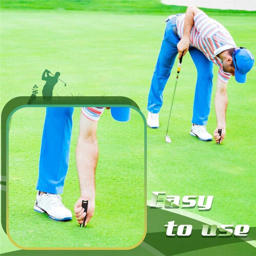 Draagbare Metalen Golfdivot-Reparatietool, Gebogen Spit